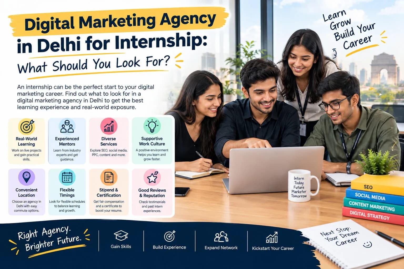 Digital Marketing Agency in Delhi for Internship: What Should You Look For?